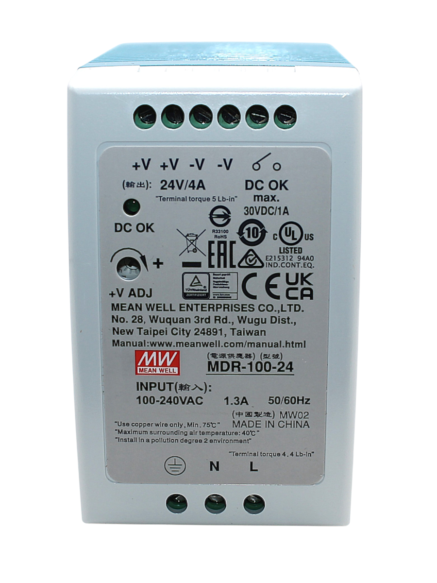 AC/DC на DIN-рейку 100W 220->24V (MDR-100-24)