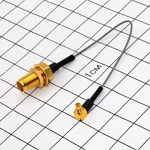 Переходник CAB MMCX-M/SMA-F RG-178U, 10см