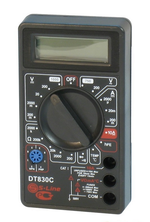 гарантия 6мес. Мультиметр S-Line :DT830C