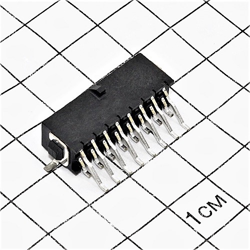 Micro-Fit 16 конт. (п) на плату, шаг 3,0мм, SMD (MF3.0 2x08M) (1-794627-6)