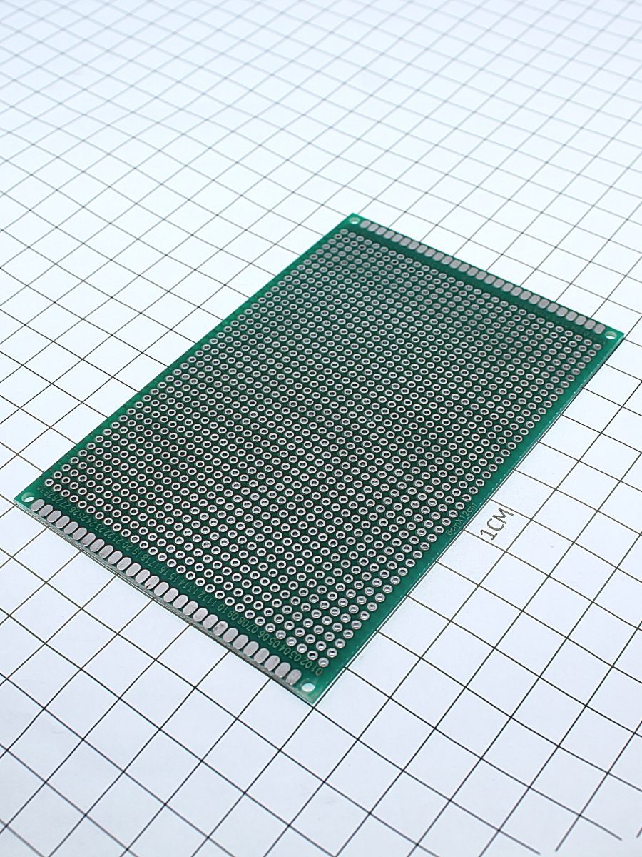 Печатная макетная-плата 2-ст.  80х120мм  PCB  шаг 2.54мм