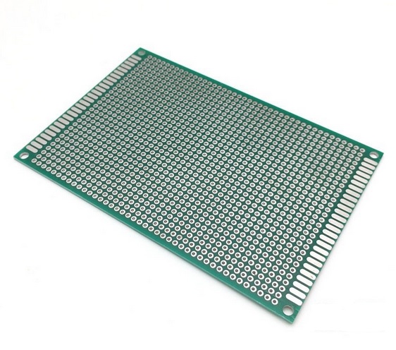 Печатная макетная-плата 2-ст.  80x120мм (CFS-PCB-2), шаг 2,54мм