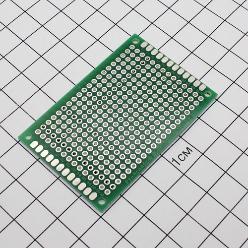 Печатная макетная-плата 2-ст.  40x60мм (CFS-PCB-2), шаг 2,54мм