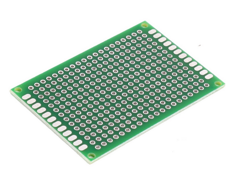 Печатная макетная-плата 2-ст.  40x60мм (CFS-PCB-2), шаг 2,54мм