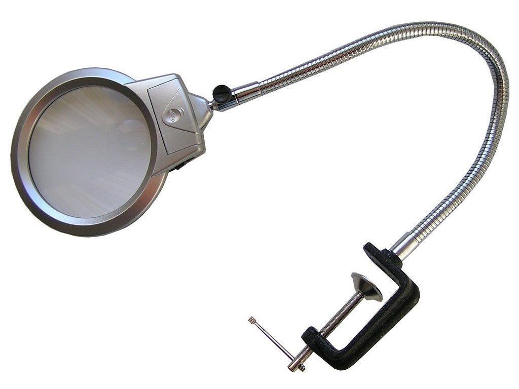 Лупа .св.подсв(107мм)на струбцине (2х/4х) MG15124-B