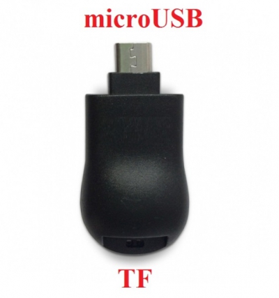 Картридер OTG TF (м) - microUSB (п), черный (BG-527)