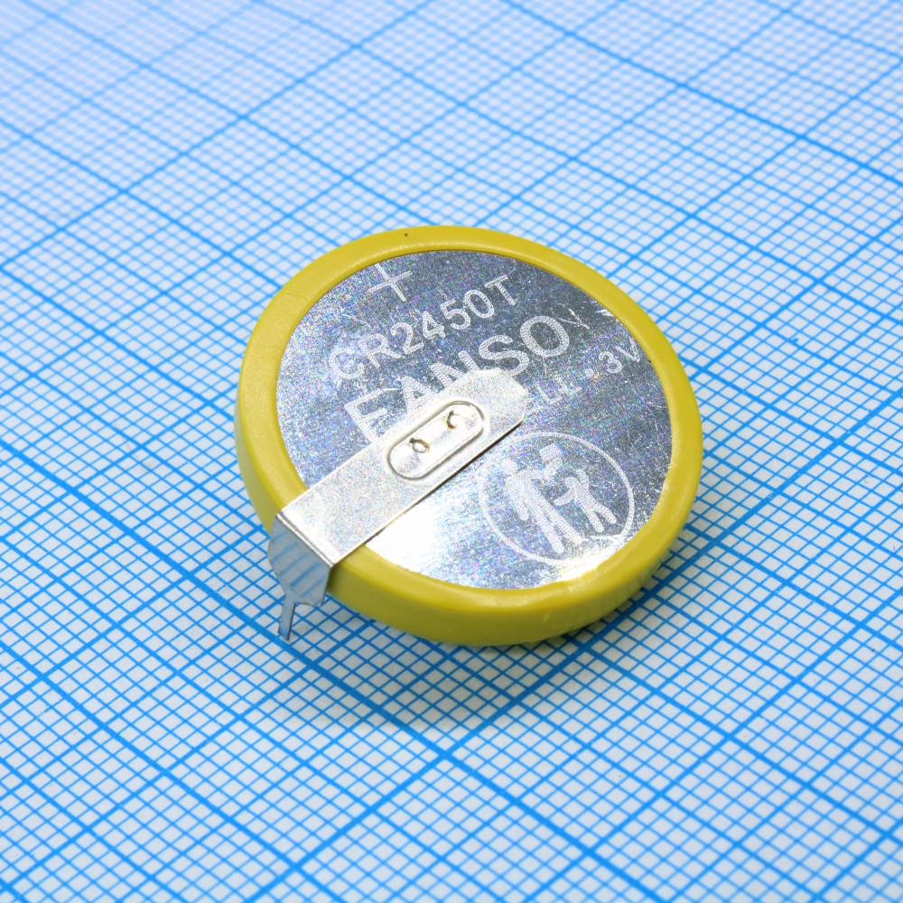 550 мАч, -20...+60°С, 24х5,0, литий-диоксид марганца Fanso 3,0V- CR2450T-VBY2 ( 2 , .)