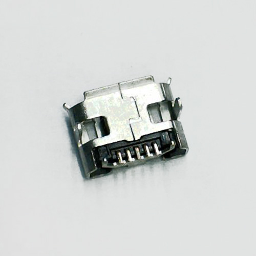 Разъем microUSB (м) на плату, 5 конт., сквозной.монтаж (microUSB 5SMD тип 2p)