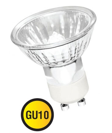 220В/50Вт/ d- 50mm / с защитным стеклом 'PHILIPS'/GU10 галогенная 220В/50Вт (с рефлектором, с защитным стеклом)