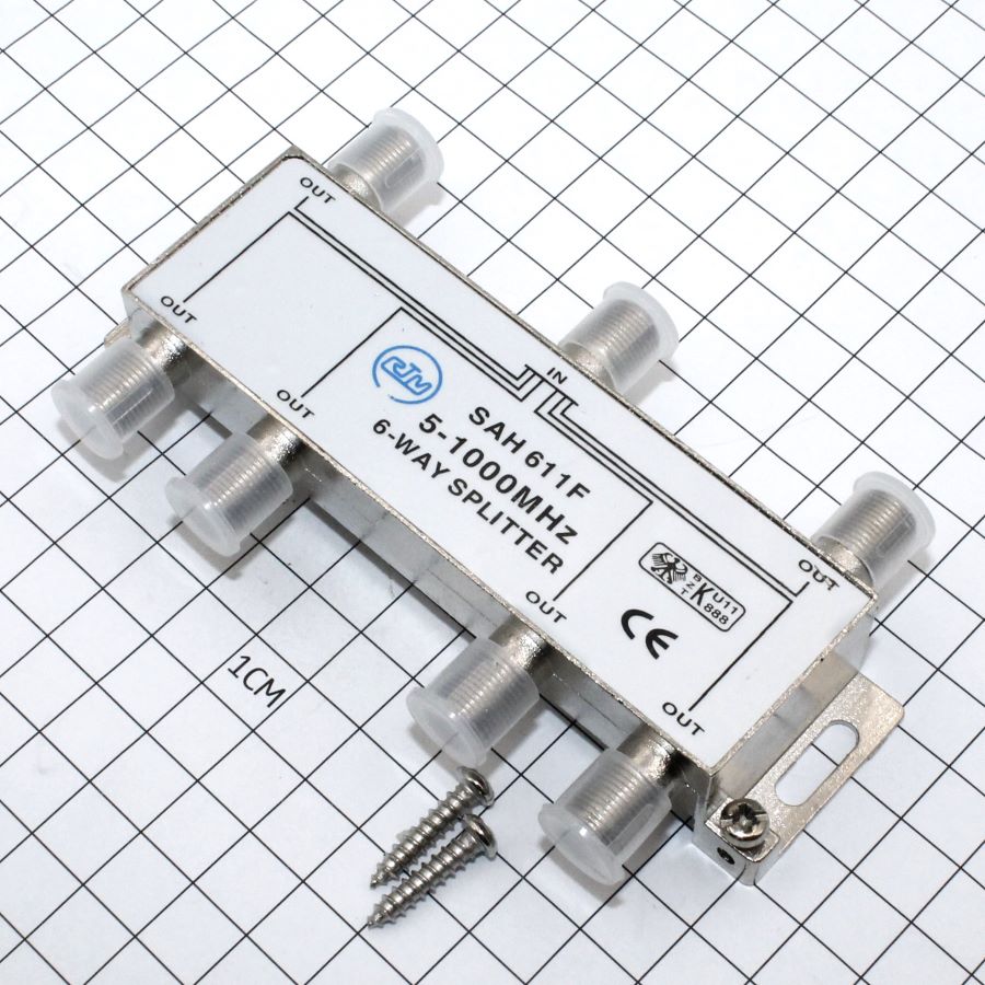 Разветвитель на 6 TV (Splitter на 6TV) 5-1000 МГц SAH611F