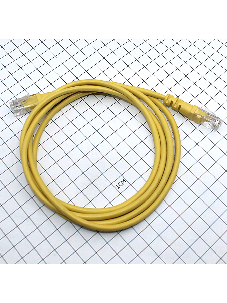 Патч-корд 5е категория, 1,5м (SC03-8P4C1.5-Y) (желтый) 4 провода