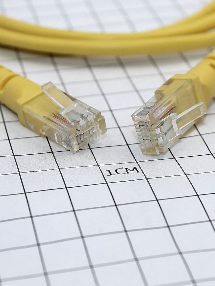 Патч-корд 5е категория, 1,5м (SC03-8P4C1.5-Y) (желтый) 4 провода