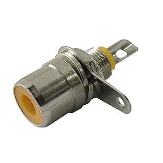 Гнездо RCA (тюльпан) на блок, кр.гайка (RP-1) желтый