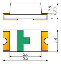 SMD1206, зеленый, 120гр., 270мкд 1206HD