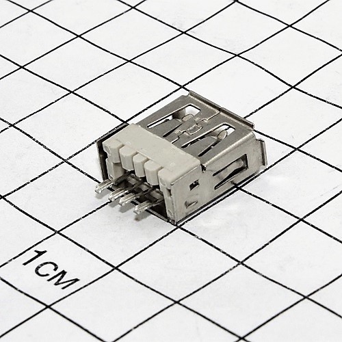 Разъем USB (м) на плату, тип А, прямой (USBA-FB)