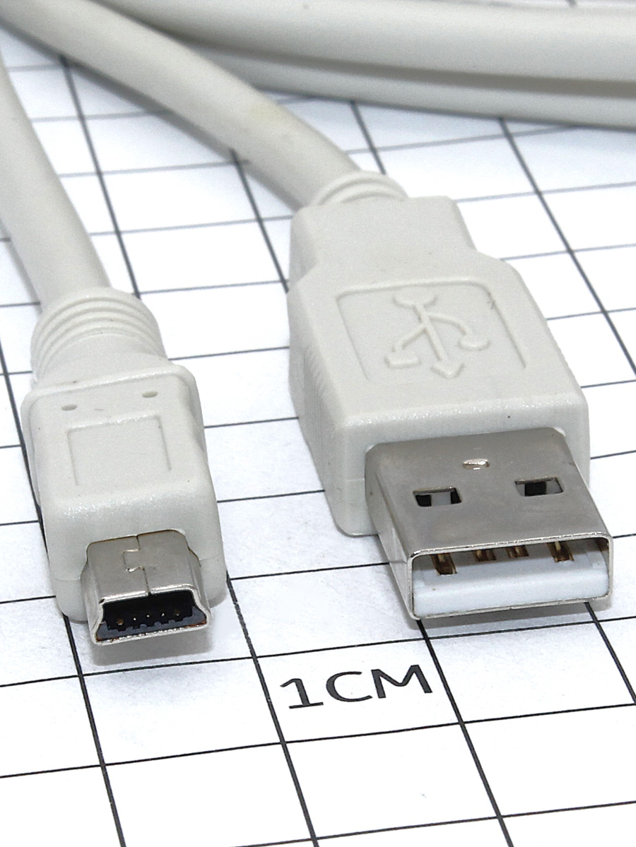 Кабель USB (п) - miniUSB (п) 5pin 1,8м (18-1134) серый