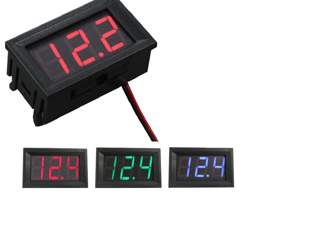 "KIT-Мини-вольтметр 4,7V-30V DC: цифровой 0,56" зеленый" "KIT-Мини-вольтметр 4,7V-30V DC: цифровой 0,56" зеленый"