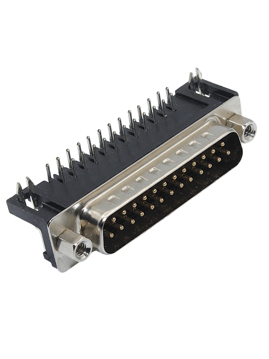 Разъем 25 pin (п) на плату 7,2 мм (DRB-25MA) Китай