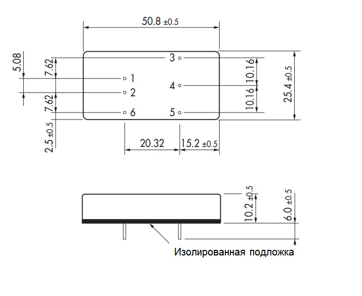 DC/DC  36-75->12 1670 mA  20W TEN20-4812