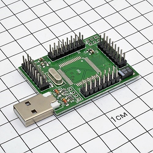 KIT-MP724C:Адаптер для запайки-проверки микросхем в корпусе TQFP64(QFP64) с USB-разъёмом