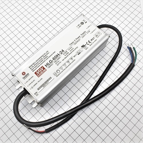 AC/DC герметичный  60W 220->24V 2,5A  (HLG-60H-24) IP67