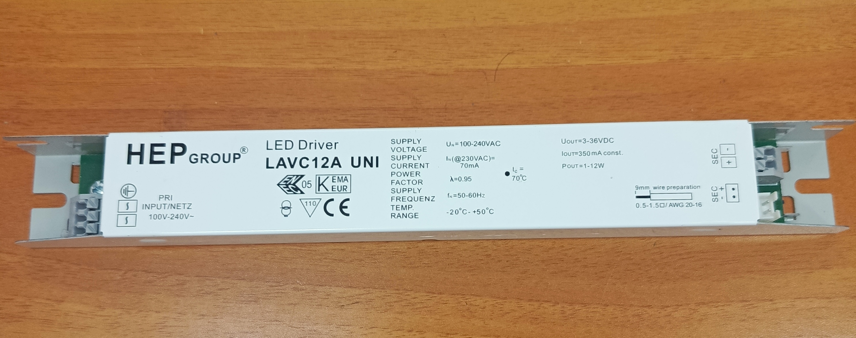 AC/DC-  LED 350, 6-12W 100240->1836V (LAVC12A-UNI)