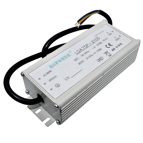 AC/DC-  LED 2100mA 75 100-240VAC->20-36VDC  IP67   LGA-75P-2100