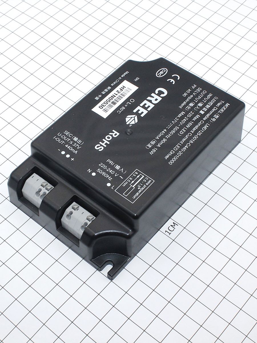 AC/DC-драйвер для LED LMH2-850 и LMH2-1250, 440мА 18W 37V, IP20 (LMD125-0018-C440-2010000)