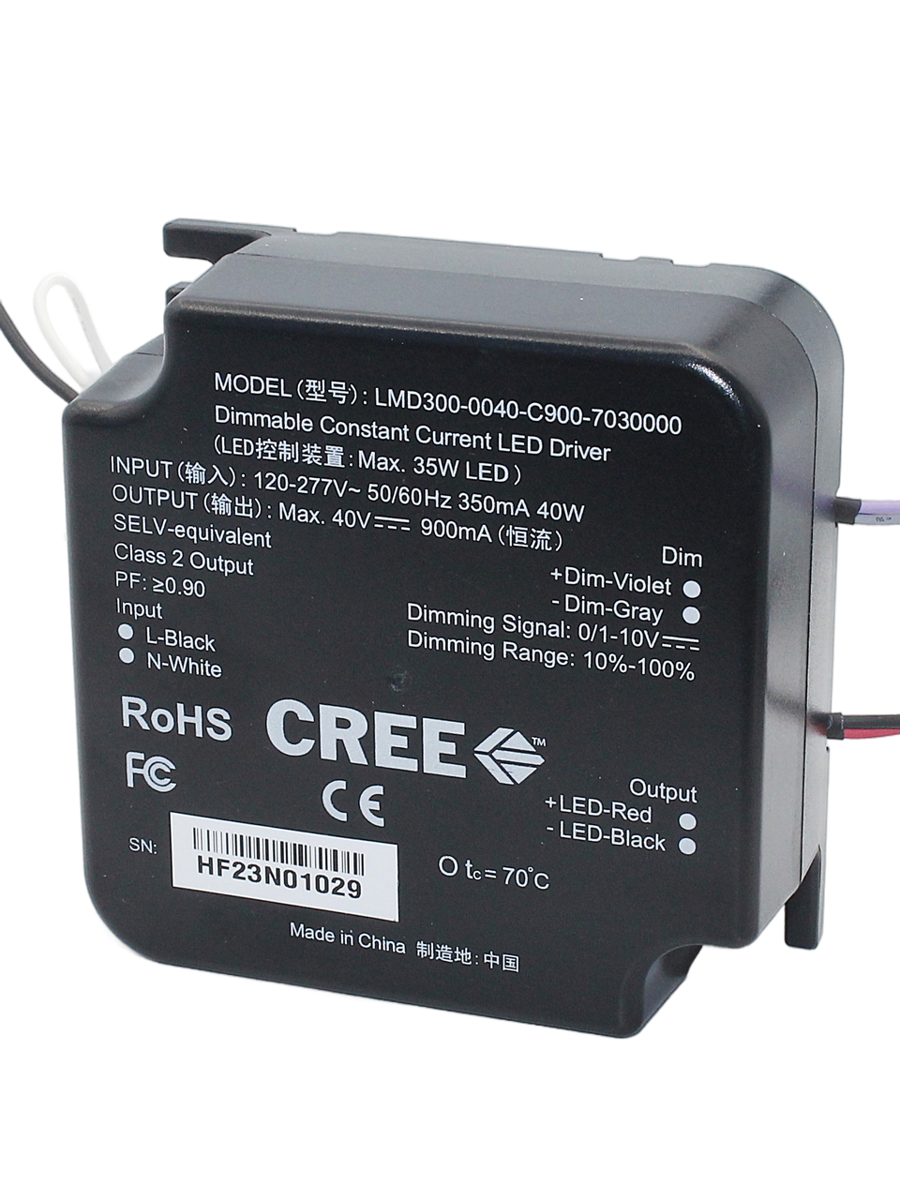 AC/DC-  LED 900 40W 120277V->40V,  0/1-10V 10%-100% (LMD300-0040-C900-7030000)