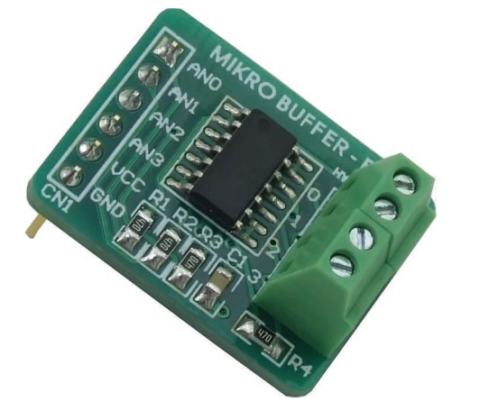 Дочерняя плата ME-MIKROBUFFER-PROTO-BOARD с  ОУ MCP6284-E/S