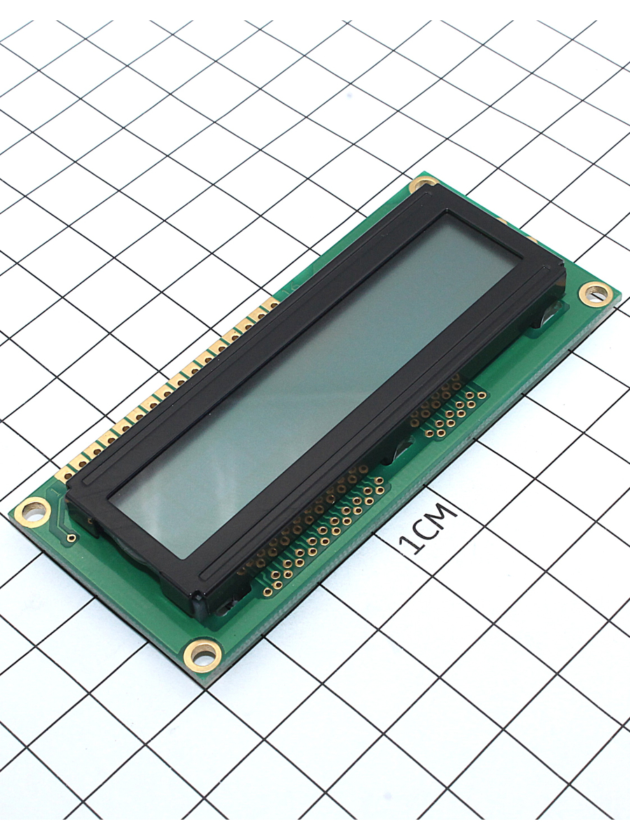 STN дисплей 1601 YMS161-03AGAGUCN без подсветки (цвет символов: серый, фон: белый)