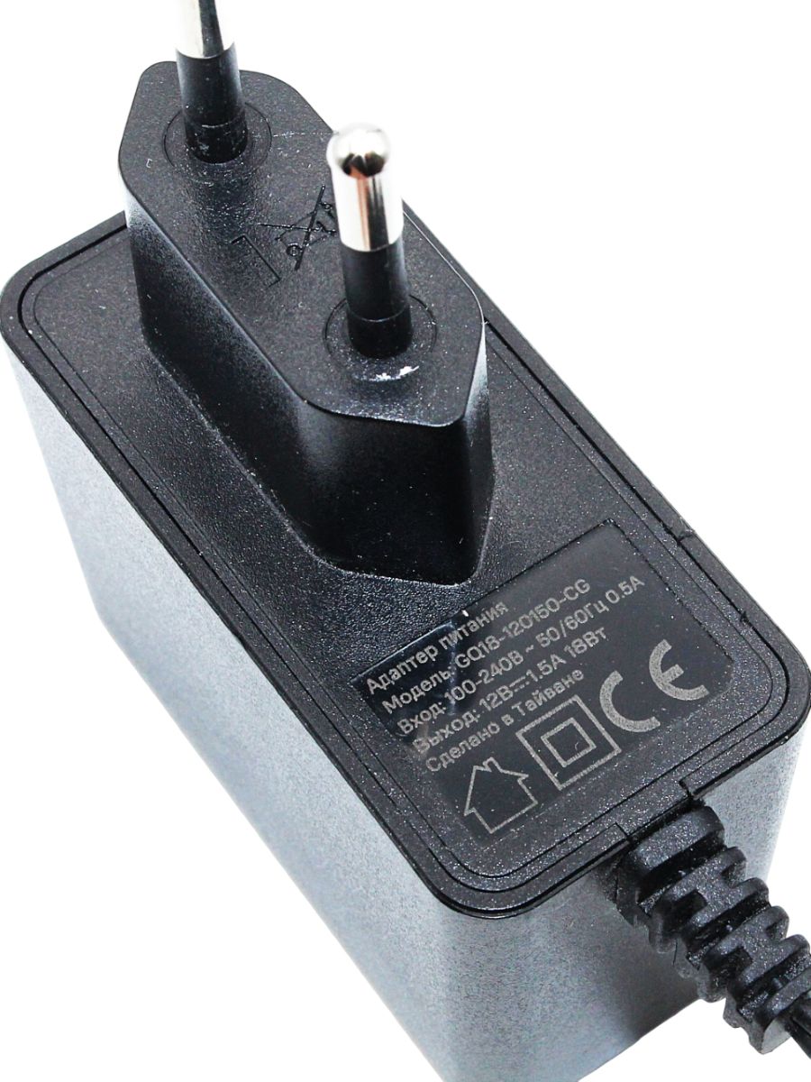 AC/DC Адаптер 18W 220->12V/1,5А  (GQ18-120150-CG)