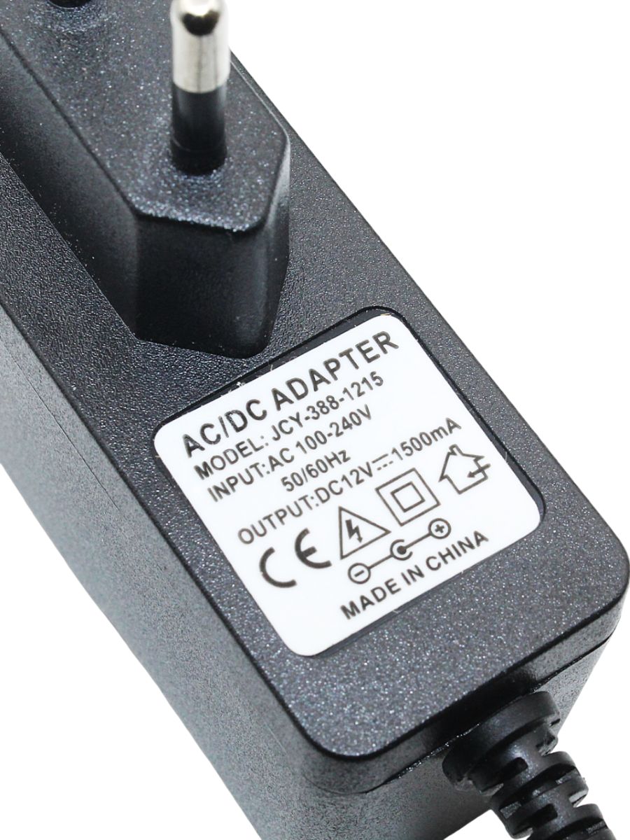 AC/DC Адаптер 18W 220->12V/1,5А  (JCY-388-1215)