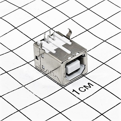 Разъем USB (м) на плату, тип В, угловой, (USBB-1J)