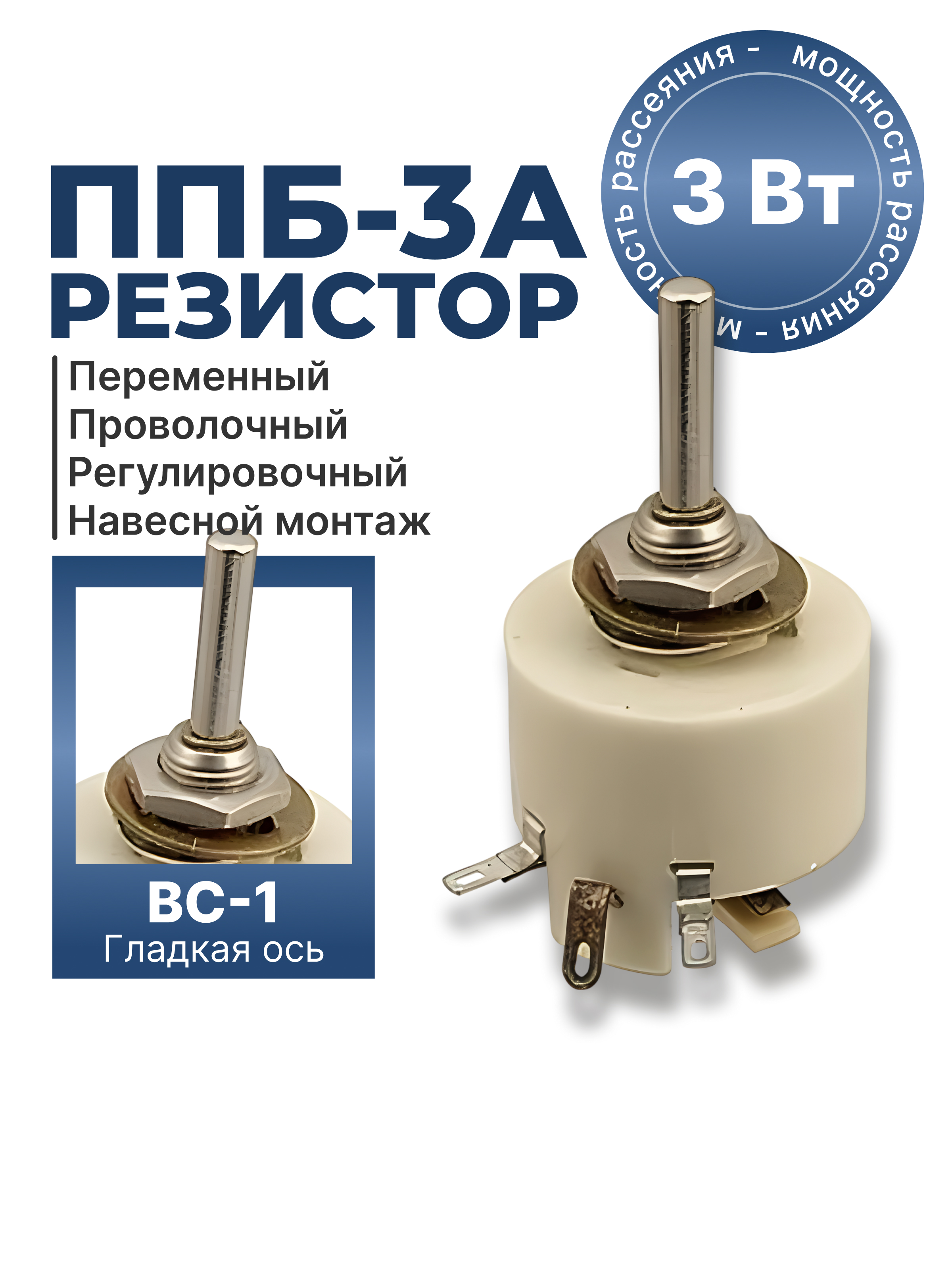 ППБ-3А-3Вт-100 ОМ-10% (ВС-1-25)