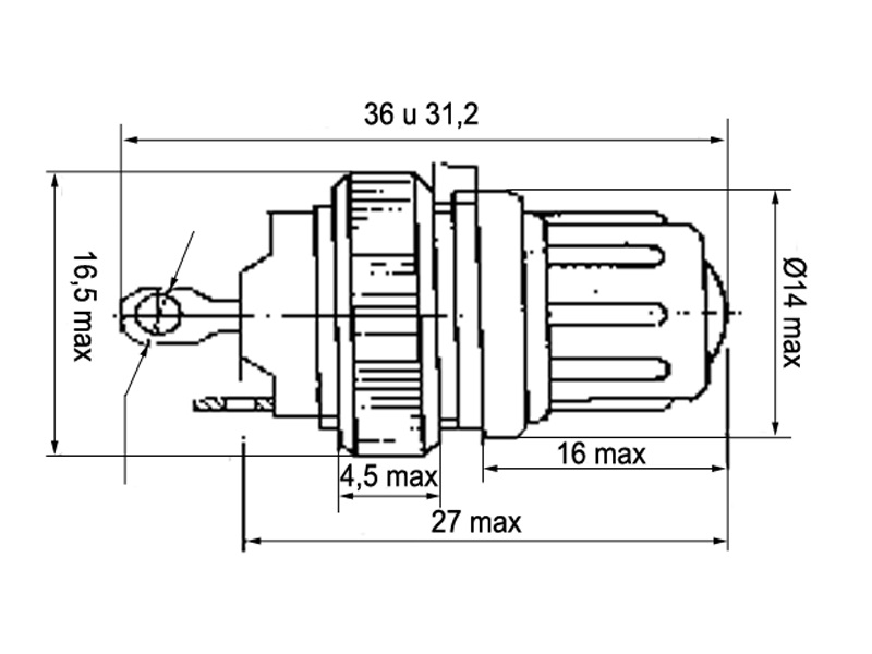 Фонарь:ФМ-1 бел.  S6s/10