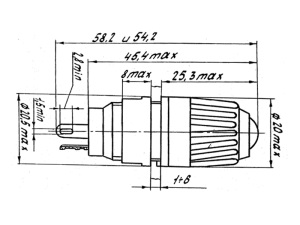 Фонарь:ФШМ-1 красн.  B9s/14