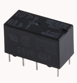 нагрузка 0,5A - 125VAC, 2A - 30VDC / миниатюрное 20,5х10,1х11,5мм =24В 2п, G5V224DC