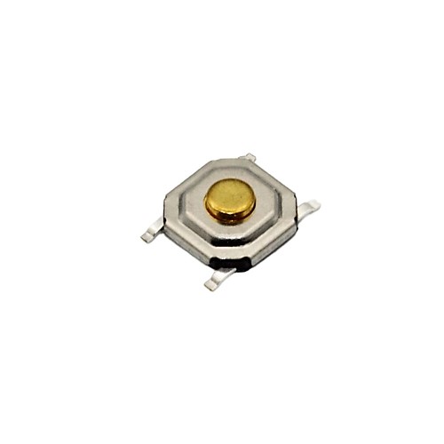 Кнопка тактовая SMD, 5,1х5,1х1,65, высота штока 0,5мм  (KAN0541-0163B)