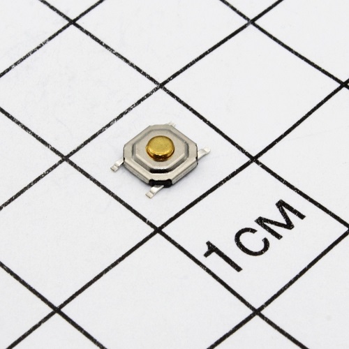 Кнопка тактовая SMD, 5,1х5,1х1,65, высота штока 0,5мм  (KAN0541-0163B)