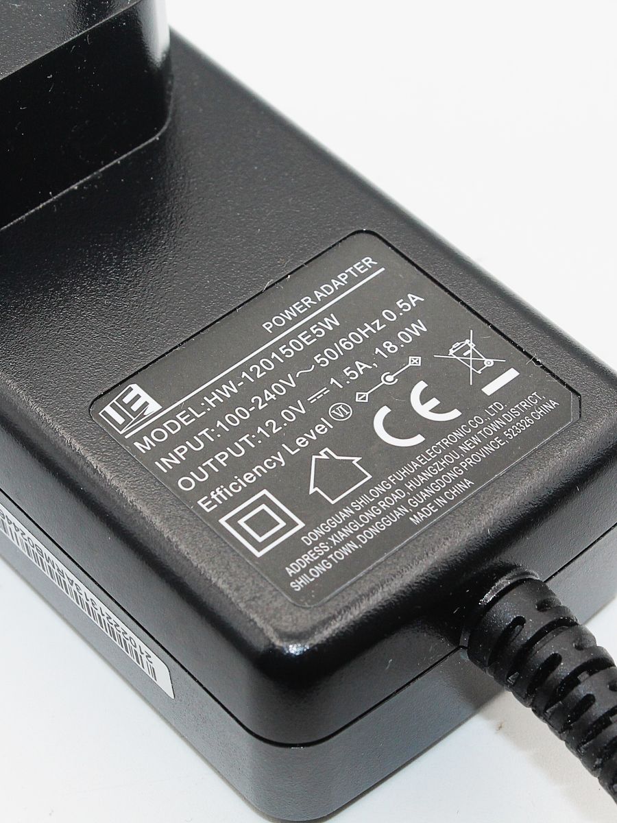 AC/DC Адаптер 18W 220->12V/1,5A (HW-120150E5W)