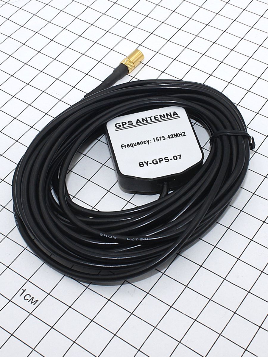 Антенна GPS/Glonass (1575/1602 МГц) с магнитным креплением, кабель 5м (разъем SMB-F) (BY-GPS/Glonass-07)