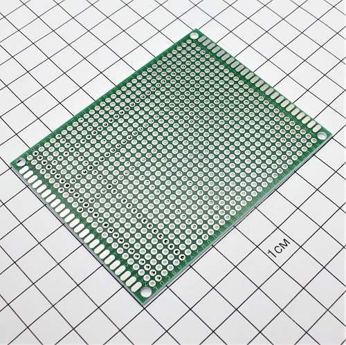 Печатная макетная-плата 2-ст.  70x90мм (CFS-PCB-2), шаг 2,54мм