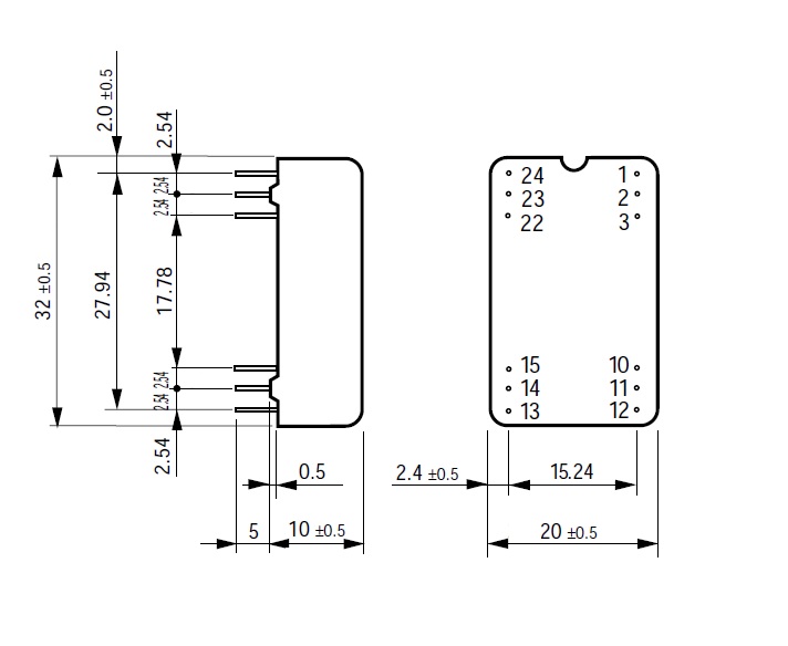 DC/DC  36-72-->5V 600mA 2.5W. TEF4811